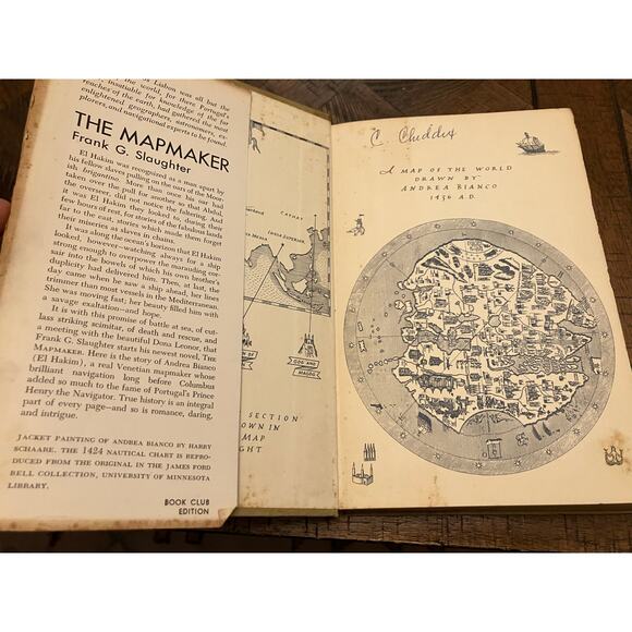 The Mapmaker 1957, Frank C Slaughter, Book Club Edition, Dust Jacket, Hardcover - Picture 2 of 8